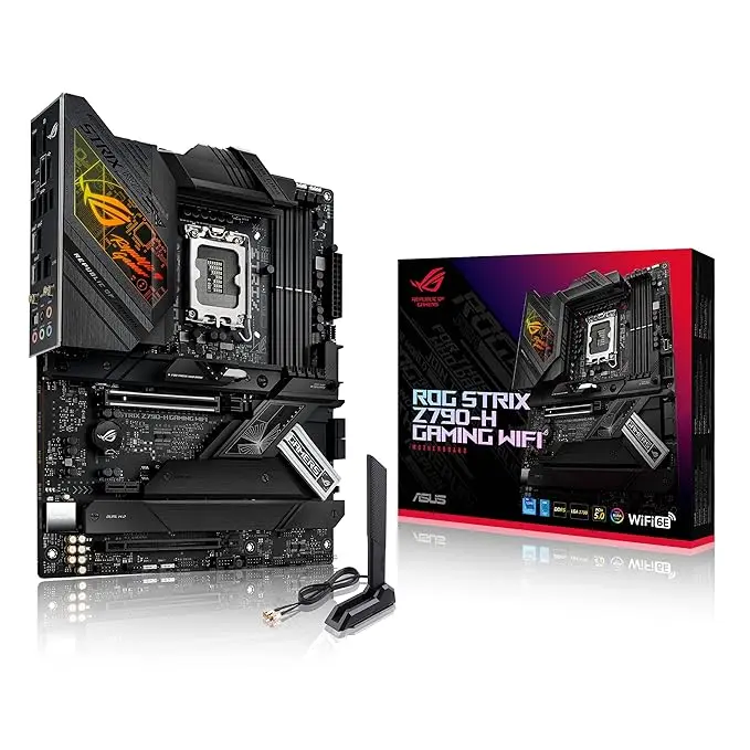 ASUS Rog Strix Z790-H Gaming(WiFi 6E) Lga 1700(Intel12&13Th Gen) ATX Gaming Motherboard(Ddr5-7800 Mt/S,Pcie 5.0 X16 with Q-Release,4Xpcie 4.0 M.2 Slots,USB 3.2 Gen 2X2 Type-C,Front-Panel Connector)