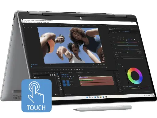 [BWHPL1059] HP Envy x360 AI Laptop, Intel Core Ultra 5 125U, 16GB LPDDR5, 512GB SSD, (Win11, Office21, Grey, 1.39 kg) Touchscreen, 2K, 14-inch(35.6cm), Intel Arc Graphics, 5MP IR Camera, fc0105TU 