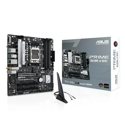 [BWASMB1027] ASUS B650M-AYW WIFI,1 x HDMI port, 1 x PCIe 4.0 x16 slot (supports x16 mode),AM5 for AMD Ryzen 9000, 8000, and 7000 Series Desktop Processors