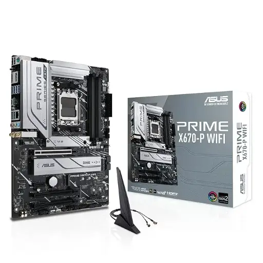 [BWASMB1036] ASUS PRIME X670 P WIFI CSM D5,192GB,DDR5,AM5 socket,1 x PCIe 4.0 x16 slot (supports x16 mode) 2 x PCIe 4.0 x16 slots (support x4 mode) 1 x PCIe 3.0 x1 slot, AMD X670