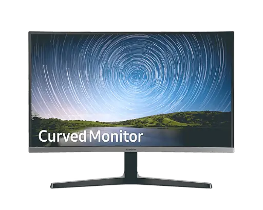 [BWSAMON1001] Samsung 32 Inch (80.1 cm) FHD, 1500R Curved 1,920 X 1,080 LED Monitor, VA Panel, Bezel-Less Design, AMD Freesync, Flicker Free, D-Sub, HDMI, Headphone Jack (LC32R500FHWXXL, Dark Blue Gray)