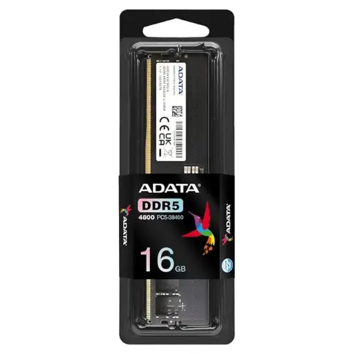 [BWADR1012] ADATA Premier 16GB 4800MHz U-DIMM DDR5 Desktop Memory, Single RAM Module, Supports Intel & AMD Latest CPU, Intel XMP & AMD Expo, Built in PMIC, On Die ECC, Low Voltage, More Bandwidth - AD5U480016G-S 