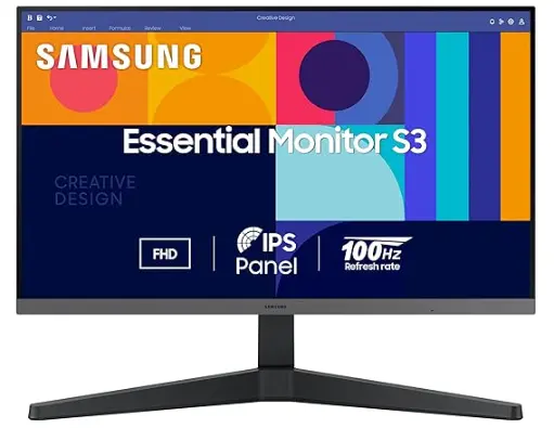 [BWSAMON1004] Samsung 27-inch (68.59cm) FHD, IPS Display, 100 Hz, 1920 x 1080 Flat Monitor, Bezel Less Design, AMD FreeSync, Flicker Free, HDMI, Display Port (LS27C330GAWXXL, Black)