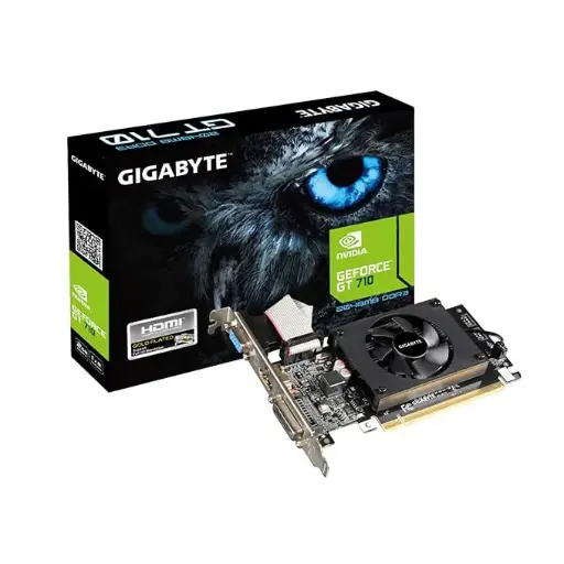 [BWGEGP1001] GIGABYTE GeForce GT 710 2GB DDR3_sdram pci_e Memory Graphics Card - GV-N710D3-2GL