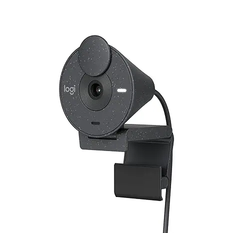 [BWLTWC1008] Logitech Brio 300 Full Hd Webcam with Privacy Shutter, Noise Reduction Microphone, USB-C, Certified for Zoom, Microsoft Teams, Google Meet, Auto Light Correction - Graphite - Digital