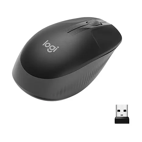 [BWLTM1023] Logitech Wireless Mouse M191, Full Size Ambidextrous Curve Design, 18-Month Battery with Power Saving Mode, USB Receiver, Precise Cursor Control + Scrolling, Wide Scroll Wheel, Scooped Buttons - Black 