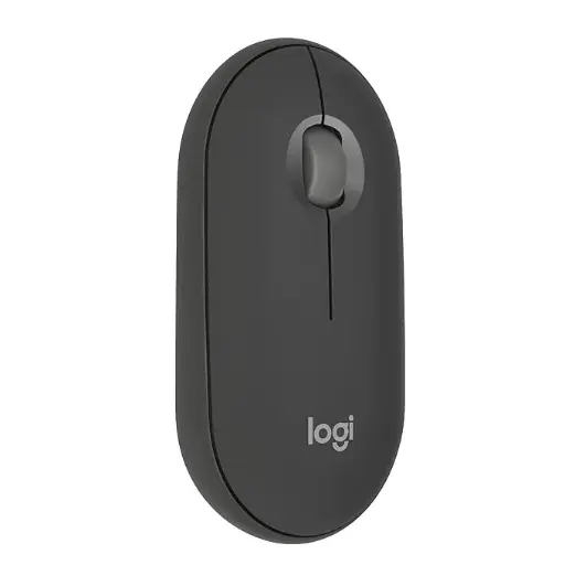 [BWLTM1026] Logitech Pebble Mouse 2 M350s Slim Bluetooth Wireless Mouse, Portable, Lightweight, Customisable Button, Quiet Clicks, Easy-Switch for Windows, macOS, iPadOS, Android, Chrome OS - Tonal Graphite 