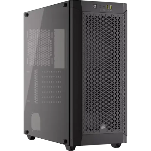 [BWCSC1002] Corsair 480T NON RGB Airflow Tempered Glass Mid-Tower Computer Case/Gaming Cabinet with Two USB 3.2 Gen 1 Type-A Ports and one USB 3.2 Gen 2 Type-C Port | Included 3X AR120 NON RGB Fans - Black
