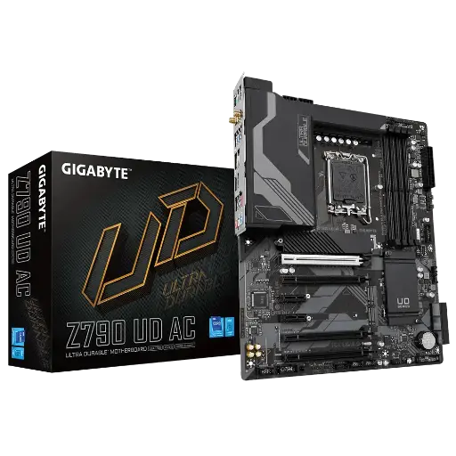 [BWGBMB1004] GIGABYTE Z790 UD AC (LGA 1700/ Intel Z790/ ATX/ DDR5/ Triple M.2/ PCIe 5.0/ USB 3.2 Gen2X2 Type-C/Intel Wi-Fi/ 2.5GbE LAN/PCIe EZ-Latch/Multi-Key/Motherboard)