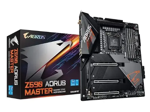 [BWGBMB1016] GIGABYTE Z590 AORUS Master Motherboard with 18+1 Phases Digital VRM Solution, AQUANTIA, 10GbE LAN, Intel WiFi 6E 802.11ax 2T2R & BT 5 with AORUS Antenna