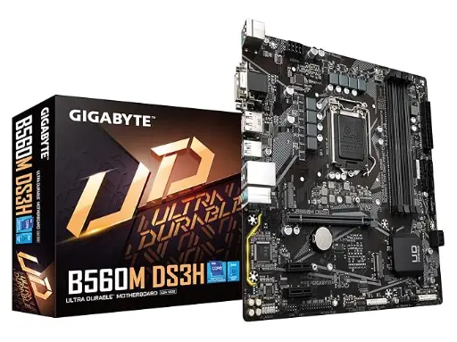 [BWGBMB1017] GIGABYTE B560M DS3H V2 (Lga 1200/ Intel/ B560/ Micro-Atx/Dual M.2/ Pcie 4.0/ Usb 3.2 Gen1/ Gbe Lan/Motherboard), ddr_4