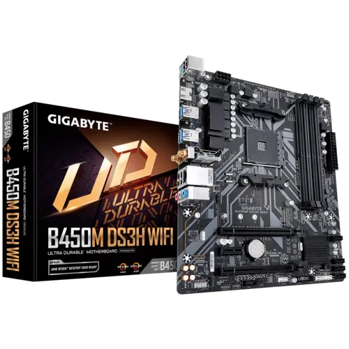 [BWGBMB1029] Gigabyte B450M DS3H WiFi MicroATX Motherboard Socket AM4 DDR4