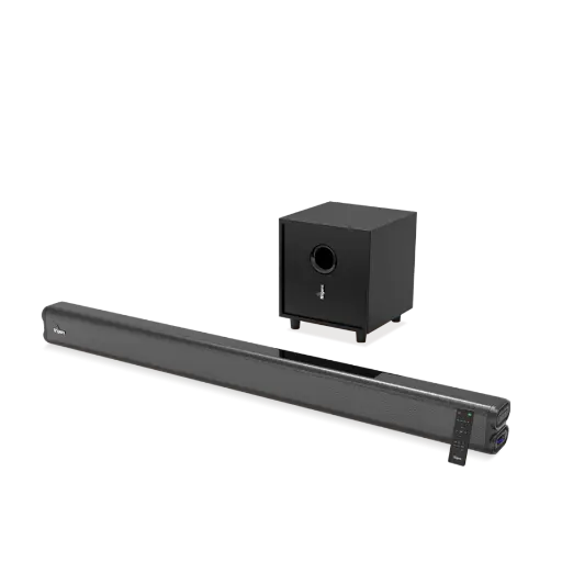 [BWFINS1003] FINGERS Octane-S80 Multimedia SoundBar with Subwoofer (Powerful 80 Watts, Bluetooth, USB, AUX, Optical, HDMI (ARC), EQ Modes for Movies, Music & News, Wall Mountable & Remote Control 