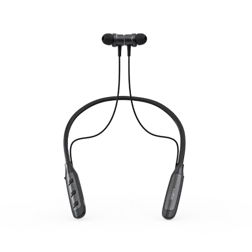 [BWFINEAR1002] FINGERS Cozy Wireless in-Ear Bluetooth Neckband Earphones with 40-Hour Playtime, Magnetic Earbuds, 10 mm Drivers, Type-C Fast Charging, Dual Pairing, Made in India (Classic Black + Dark Silver) 