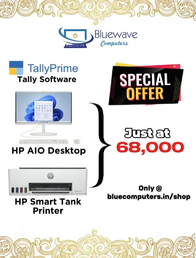 [BWOF1001]  Combo Offer { Tally Software ( Prime ) , HP INK Tank Printer 525 , HP All in one Desktop } Combo Offer
