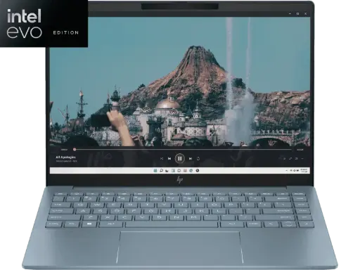 [BWHPL1107] HP Intel EVO Ultra 5-125H (AI-enhanced)/(16GB LPDDR5X on-board/512 GB SSD)Intel Arc Graphics/WIN 11 + MSO 2024/Backlit KBD,  B&O Audio+ TNR + 5 MP IR Camera + Thunderbolt USB C-Type charging port/14.0 WQXGA (2560x1600) Antiglare Lw Blue light ,  IPS 300 nits VRR 48-120Hz  / Moonlight Blue, 14-ew1112TU