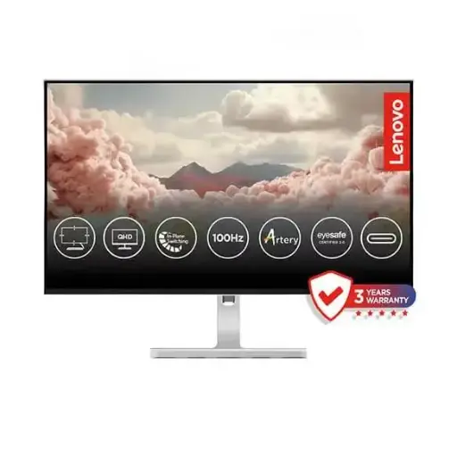 [BWLEMON1004] Lenovo L-Series 27 inch (68.6cm) FHD IPS Ultraslim Monitor| 100Hz, 99% sRGB, 4ms, AMD FreeSync, 2X HDMI 1.4, VGA, 2x3W Speakers, Tilt Stand: Home & Office use, 3 Year Warranty, Cloud Grey, L27i-40