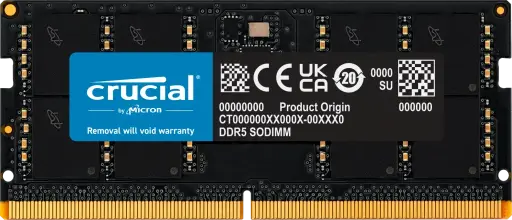 [BWCRR1017] Crucial RAM 32GB DDR5-4800 SODIMM CL40 Laptop Memory, CT32G48C40S5