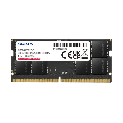 [BWADR1015] ADATA Premier 16GB 4800MHz U-DIMM DDR5 Laptop Memory, AD5S480016G‑S