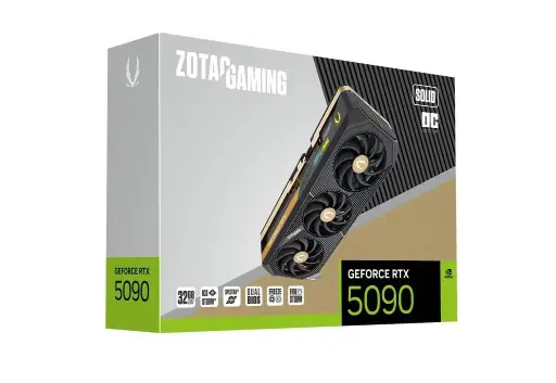 [BWZCGP1034]  ZOTAC GAMING GeForce RTX 5090 SOLID OC 32GB TRIPLE FAN Graphics Card, ZT-B50900J-10P