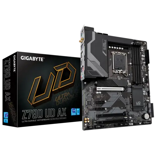 [BWGBMB1034] GIGABYTE Z790 UD AX Motherboard / Intel® 14th 13th 12th Gen Support / DDR5 / 3x PCIe 4.0 M.2 / Wi-Fi 6E / 2.5GbE LAN / PCIe 5.0 x16 / Q-Flash Plus / Smart Fan 6