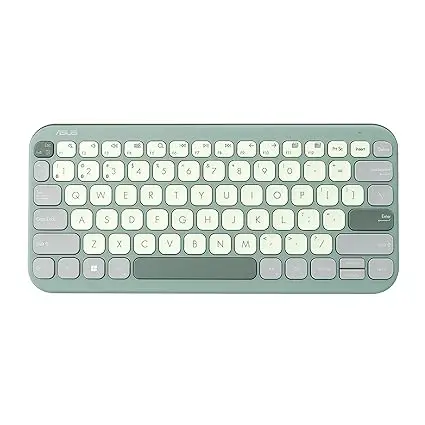 [BWASKB1001] ASUS Marshmallow Kw100 Keyboard, Supports Up to 3 Devices, 1.6Mm Key Travel, Scissor Keys, Compact & Lightweight Keyboard, Bluetooth (Color - Green Tea Latte)