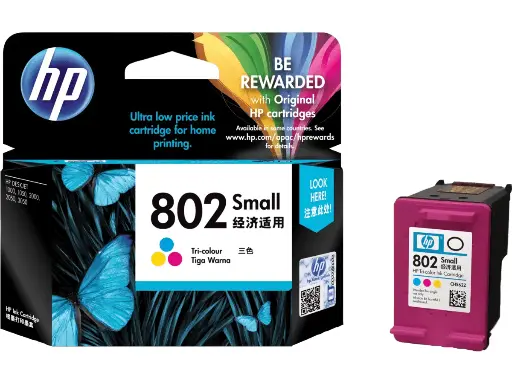 [BWHPCON1015] HP INK CARTRIDGE 802 SMALL COLOR