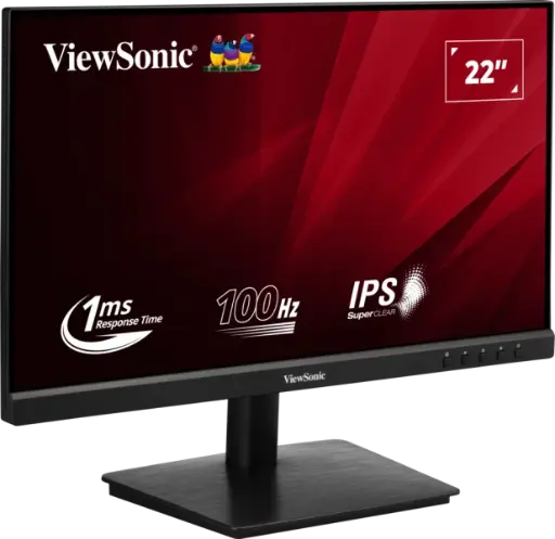 [BWVSMON1013] ViewSonic (from USA) - VA2209-H 55.88 Cm (22") FHD IPS 100Hz Adaptive Sync Office and Home Use Monitor with Eye-Care, Flicker Free, Tilt, Wall Mount,HDMI,VGA, 3.5 Audio Out, sRGB 104%