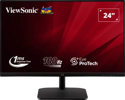 [BWVSMON1016] ViewSonic (from USA) VA2432-MH  60.96 Cm (24") FHD IPS Monitor for Home and Office Use, 100 Hz, 1 MS Response time, AMD Free Sync, Dual Speaker, Wall Mount, Bezel Less, Eye-Care, Srgb104%, HDMI.