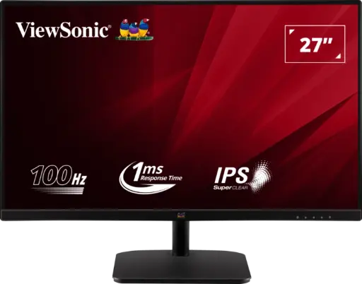 [BWVSMON1020] ViewSonic (USA Brand)-VA2732-MH 27-inch (68.58 Cm) Full HD SuperClear® IPS Monitor, 100Hz, 1ms, 109% sRGB, HDMI, VGA, Dual Speakers, Eye ProTech+, Win. & Mac OS Tested, Borderless Design, Wall Mount- VA2732-MH
